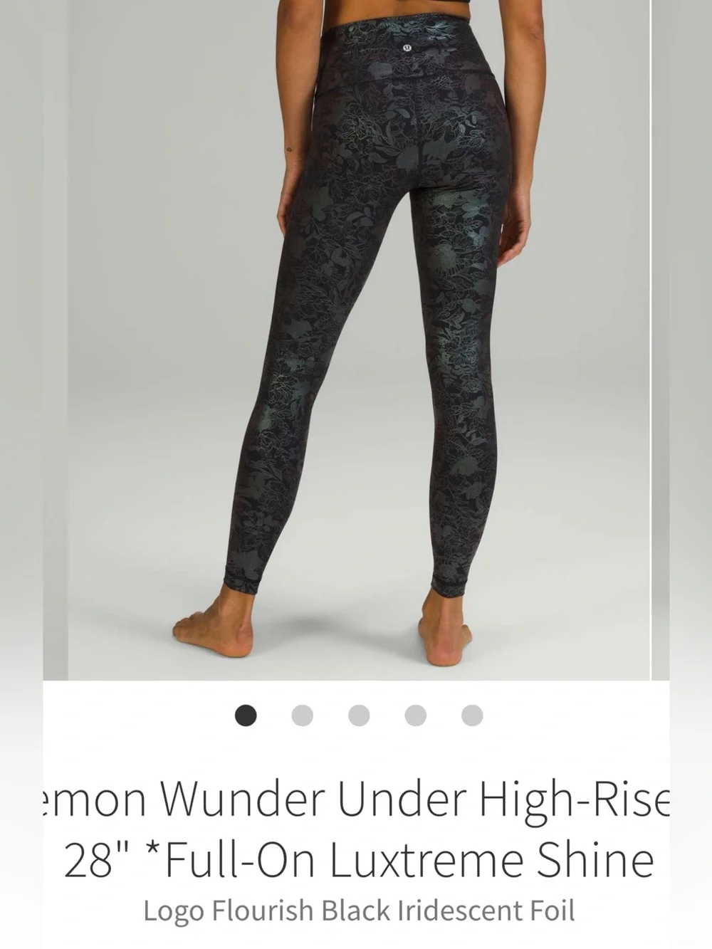 lululemon athletica wunder train rare floral logo design size 14🥀🥀🥀